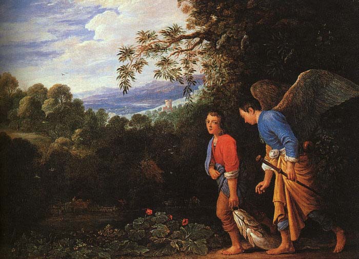 Copy after the lost large Tobias and the Angel